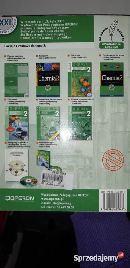chemia 2 operon rozszerzenie książki Warszawa