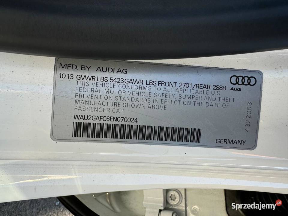 2014 AUDI A7 PRESTIGE A7 łódzkie