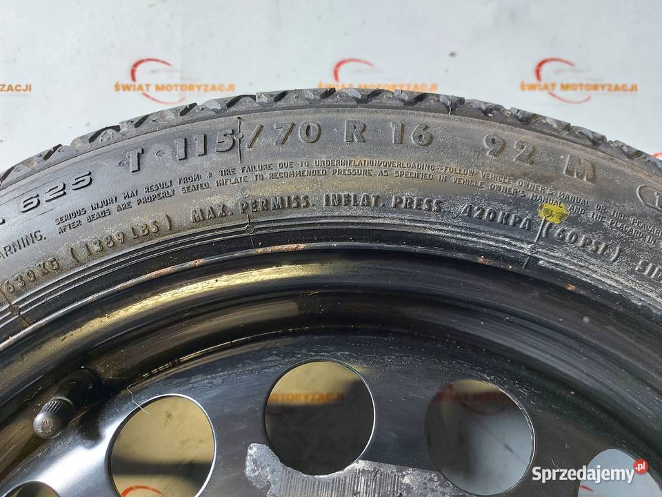 OPEL ASTRA J ZAFIRA C koło dojazdowe 1157016 92M Kielce