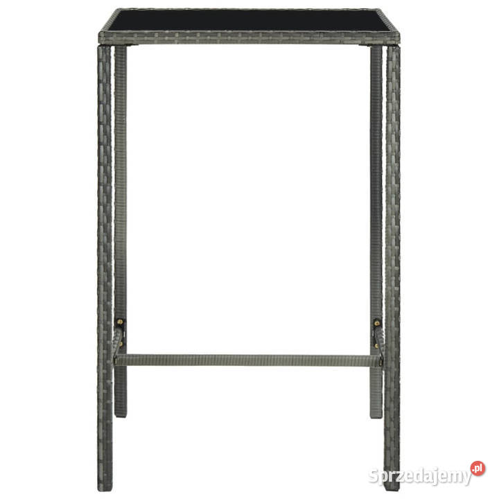 Ogrodowy stolik barowy szary 70x70x110 rattan PE Stoły i stoliki ogrodowe sprzedam
