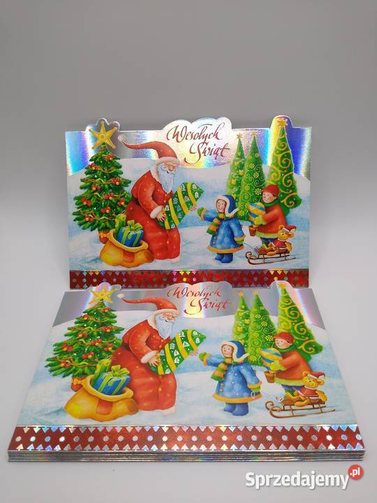 Kartka świąteczna Boże Narodzenie zestaw 5 Pan wielokolorowy Gdańsk