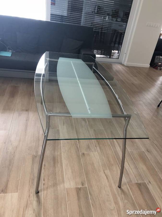 Stół szklany 180 x 85 szkło hartowanenogi chrom 73cm