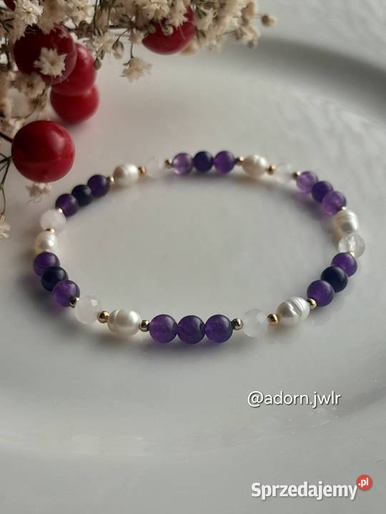 Kamienie naturalne Bransoletka Szczęścia Ametyst Bransoletki Busko-Zdrój