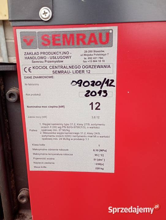 Kocioł Semrau Opole Lubelskie