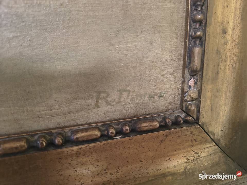 Obraz martwa natura z owocami w ozdobnej ramie łódzkie