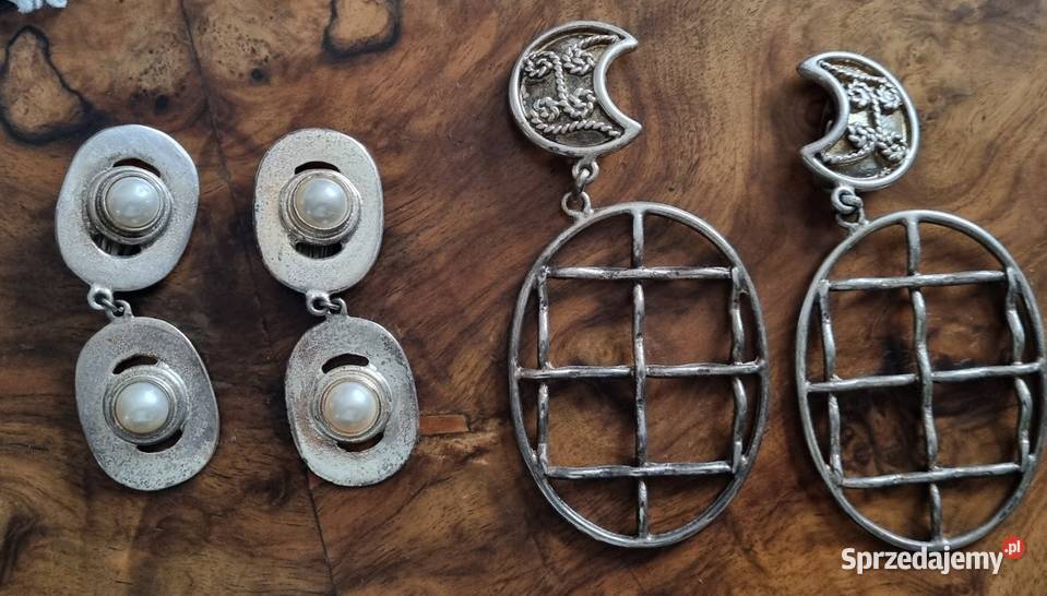 Klipsy w kolorze srebrnym Ozdoby Zielona Góra sprzedam