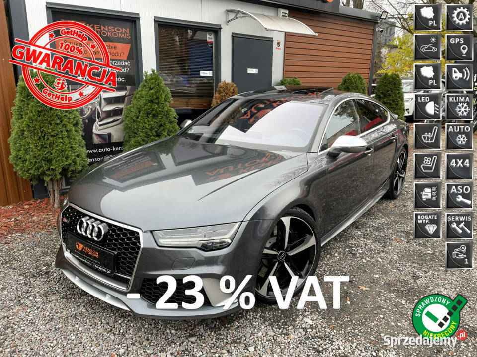 Audi RS7 Polski Salon, 1 Właściciel,Serwis ASO,LED Matrix, RATA 3400 zł Br…