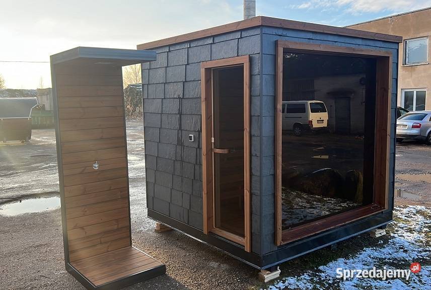Modern Sauna Ogrodowa Bogato Wyposażona z Piecem Bania Domek