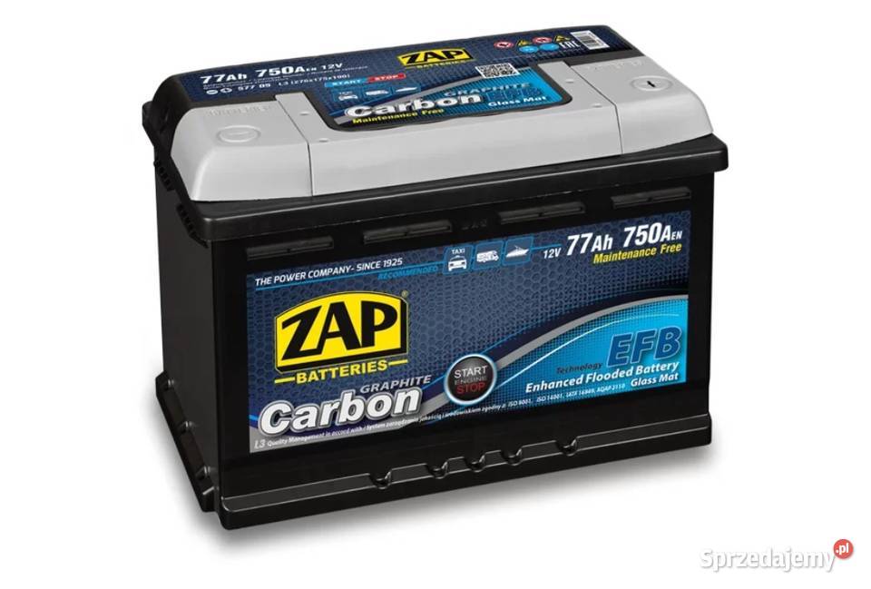 Akumulator ZAP CARBON EFB STARTSTOP 77Ah 750A Wrocław