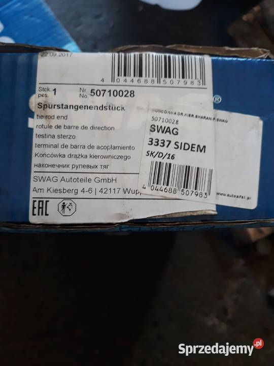 Końcówka drążka kierowniczego osobowe podkarpackie Jasło sprzedam
