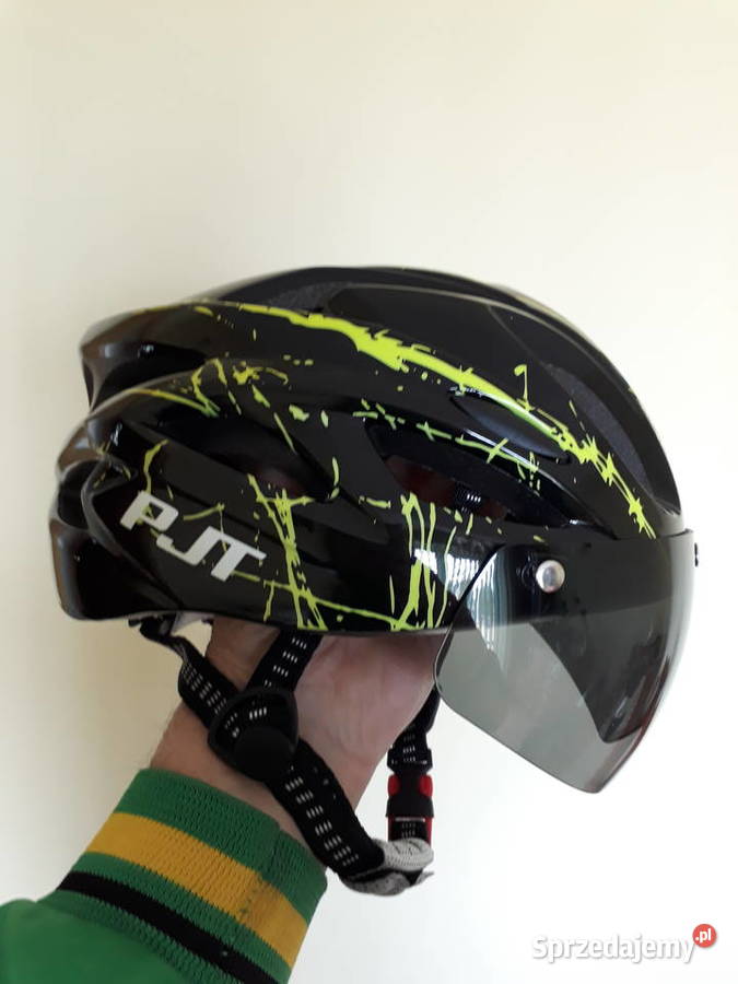 Kask rowerowy z szybką damski męski nowy sprzedam