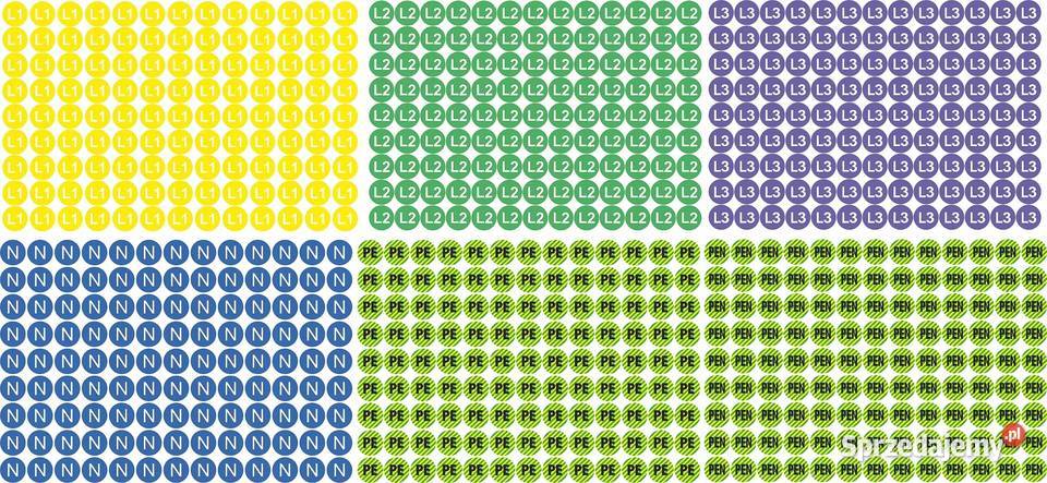 Naklejki na rozdzielnice żółte zielone PEN 702 Kamionna