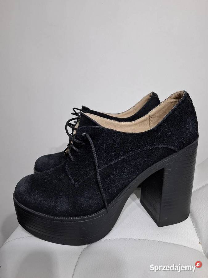 Maxony 40 półbuty platformy czarne Kraków