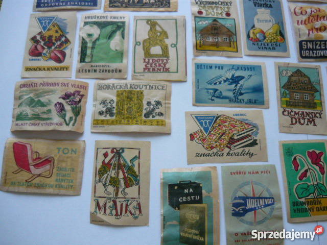 Etykiety zapałczane czeskie Myszków