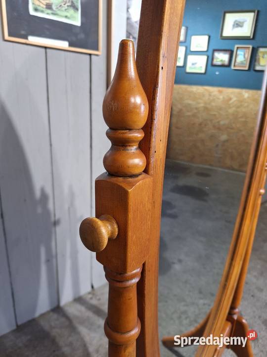 Lustro stojace drewniane vintage małopolskie Tarnów