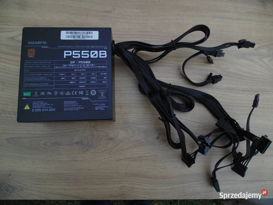 Zasilacz komputerowy Gigabyte P550B 550W 80 Plus Warszawa