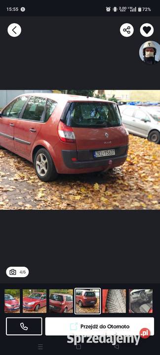 Renault scenic 2 16 16v LPG gaz Kołobrzeg sprzedam