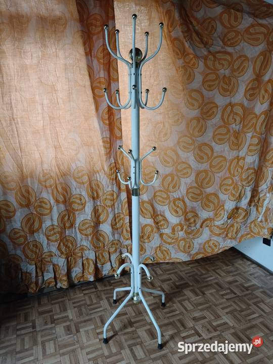 wieszak loft retro biały złoty metal i plastik Poznań