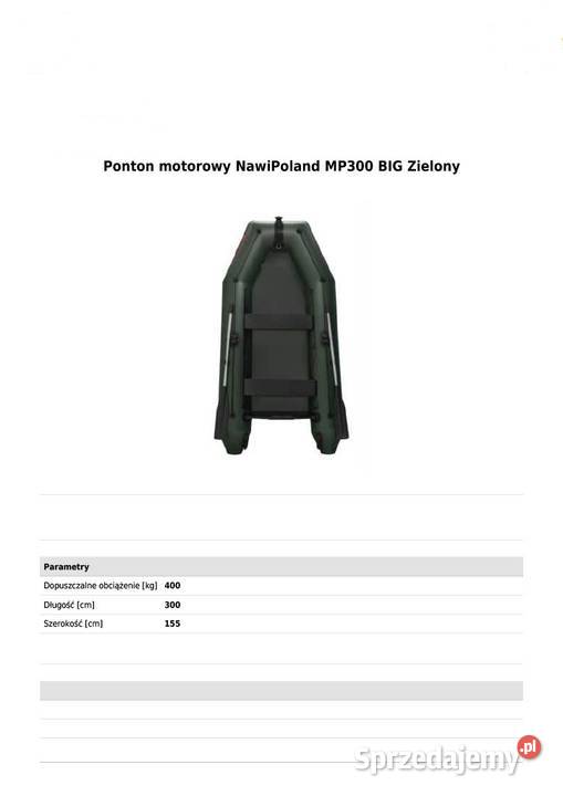 Nowy ponton motorowy NawiPoland MP300 BIG podkarpackie Mielec