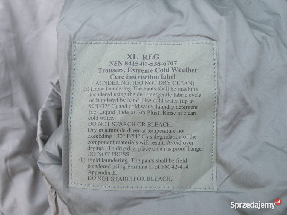 Spodnie PRIMALOFT PCU lvl7 x large regular sprzedam
