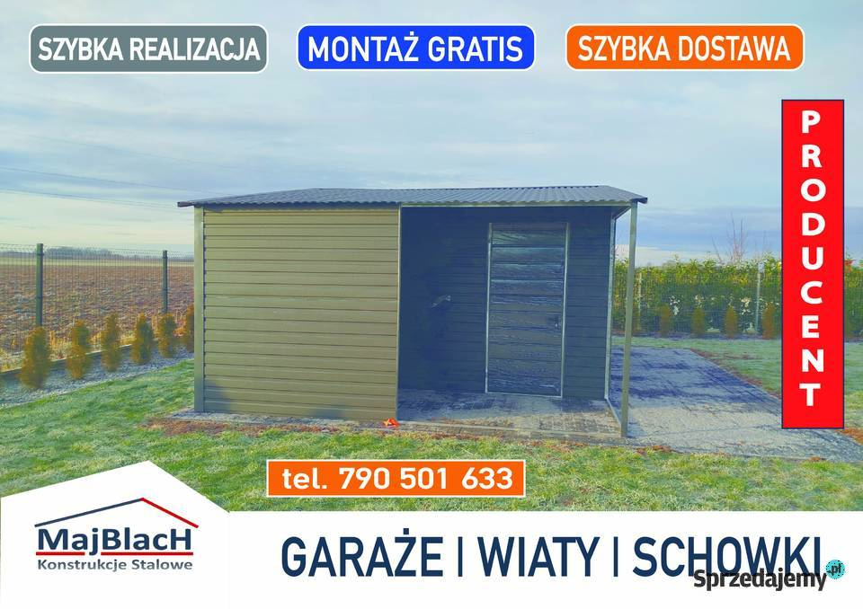 Garaż Blaszany MAGAZYN na działkę Altana na wielkopolskie Środa Wielkopolska sprzedam