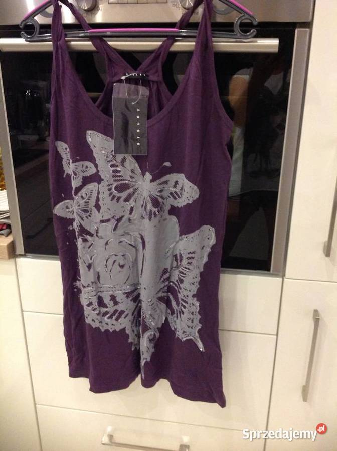 Tunika Sukienka Top Damska SISLEY M Cekiny Nowa Nowa Sól sprzedam