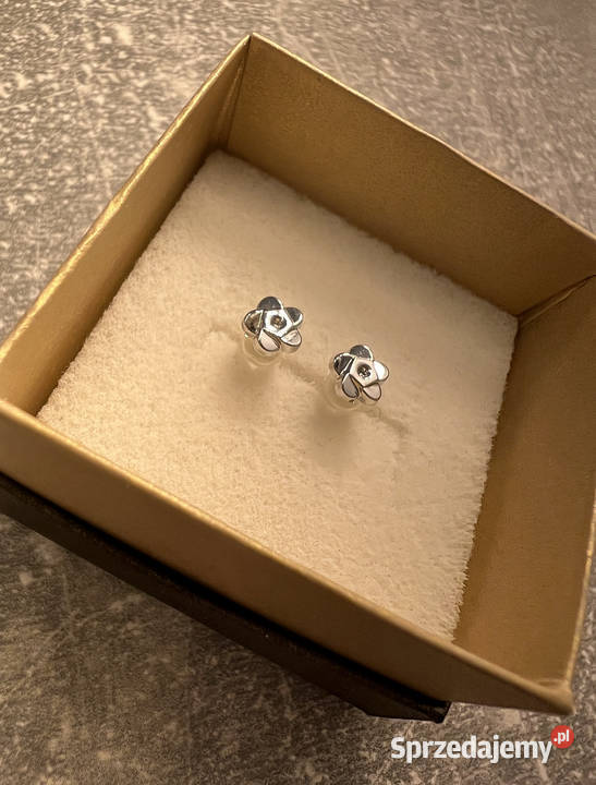 Kolczyki srebrne kwiaty kwiatki Jasło