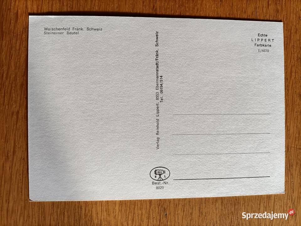 WIDOK NA WIEŻĘ STEINERNER BEUTEL W WAISCHENFELD Pocztówki i karty telefoniczne Piszczac