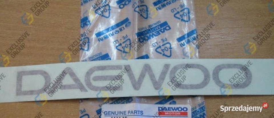 Emblemat Logo Naklejka DAEWOO Tico CIEMNY czarny