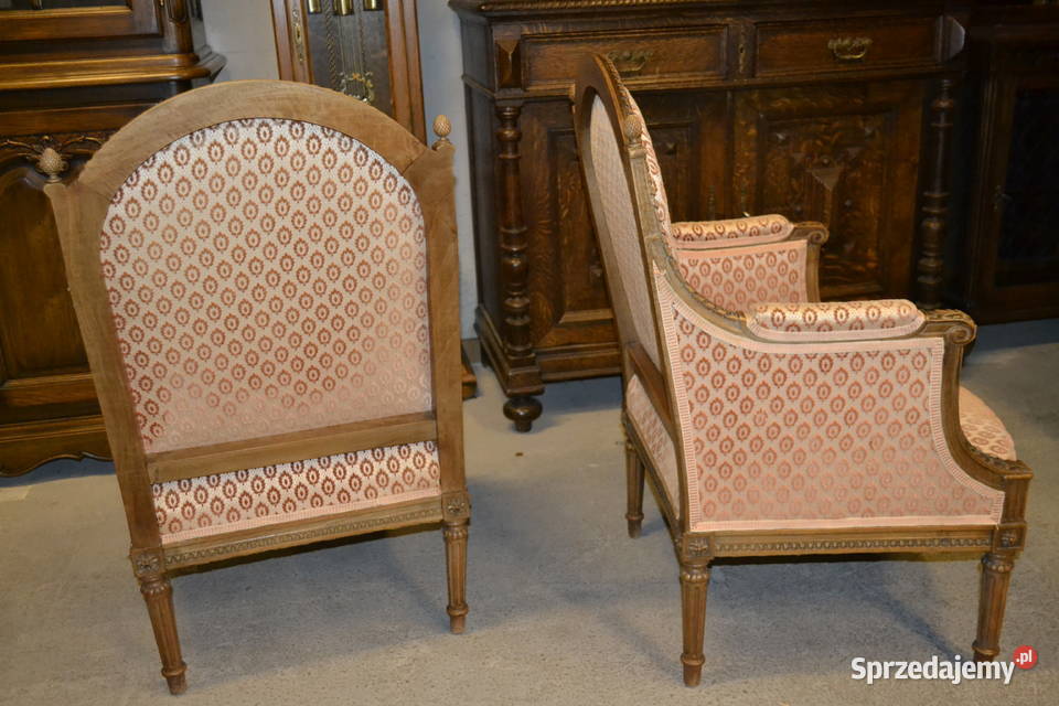 fotele kawowe Berżera orzech Meble Będzin