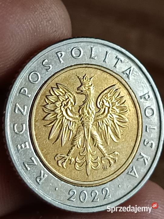 Sprzedam monetę 5 zloty 2022 zle bity stempel Numizmatyka lubelskie