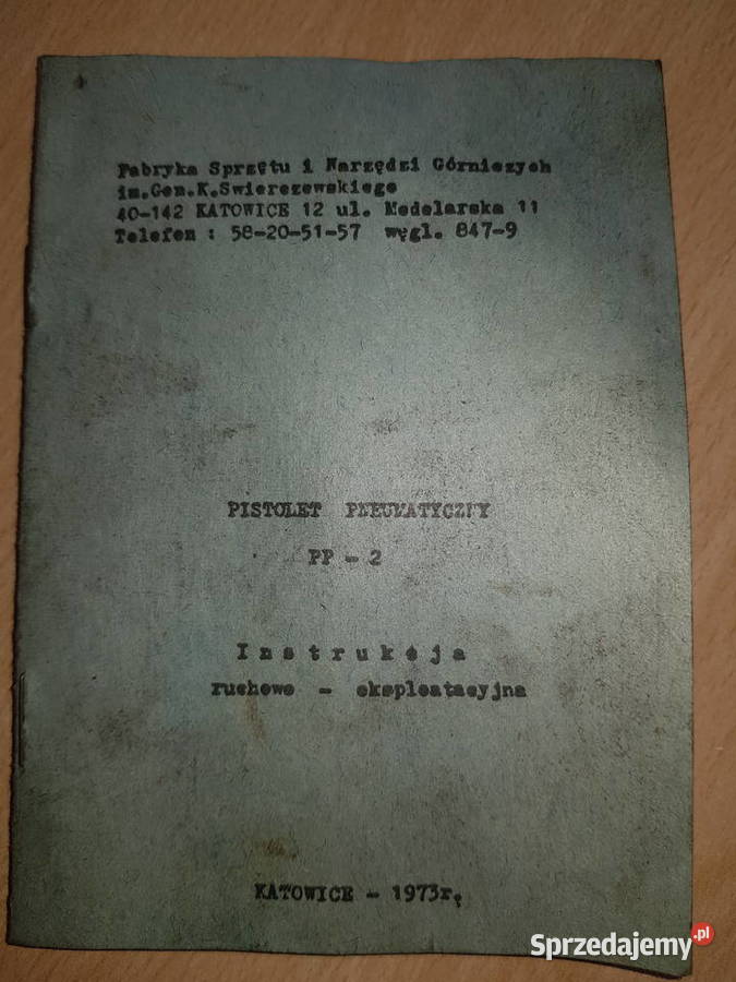 Pistolet igłownica pneumatyczna PP2 Bytom