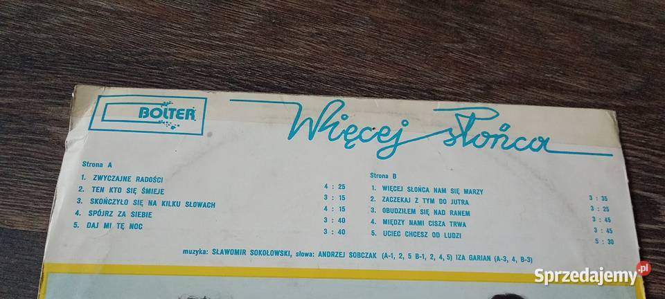 Bolter Więcej słońca płyta winylowa Dywity