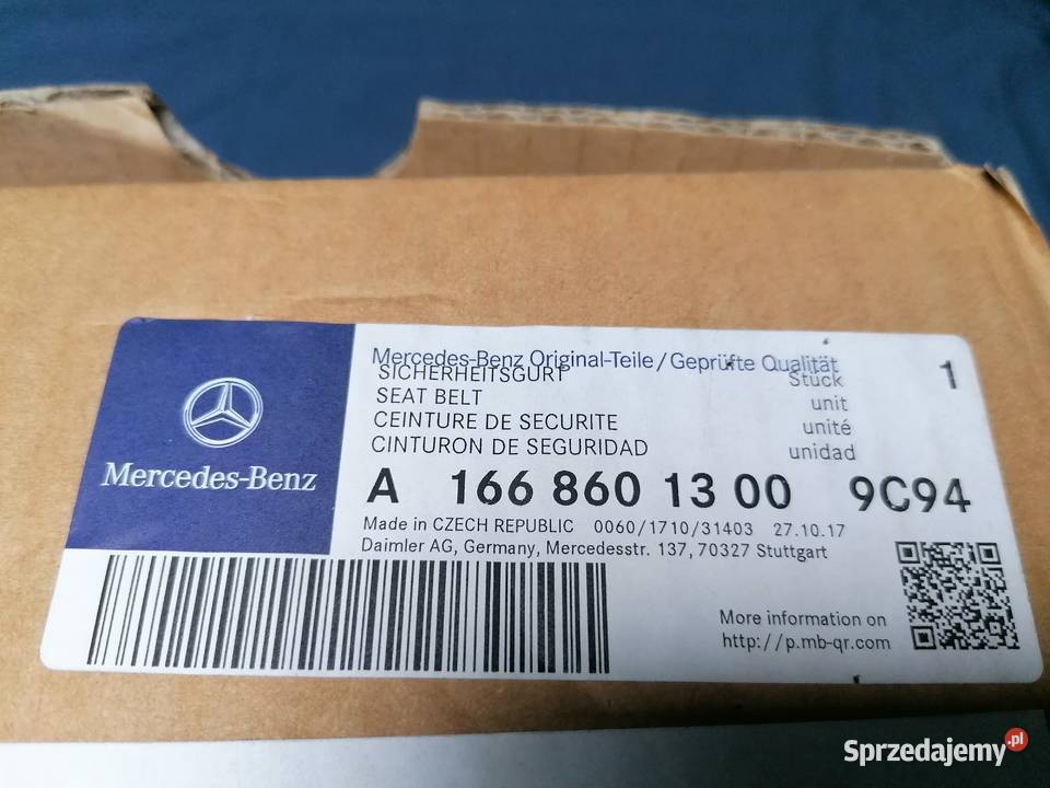 MERCEDES ML GLE W166 PAS KIEROWCY A1668600185 Września sprzedam