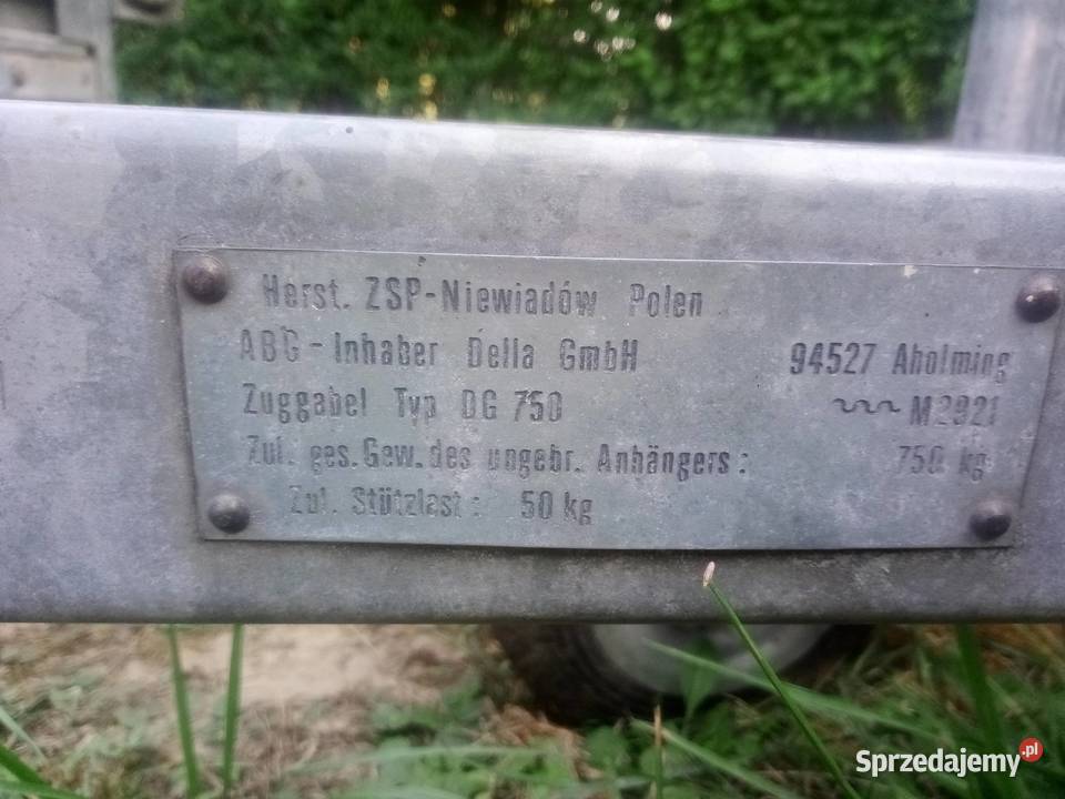 Przyczepka Niewiadów 750 ocynk towarowe Brzozów