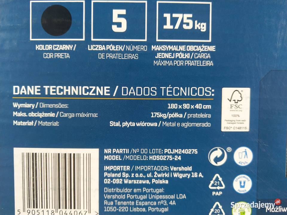 NAJTANIEJ Regał Warsztatowy Półki Na Stelażu Zabrze