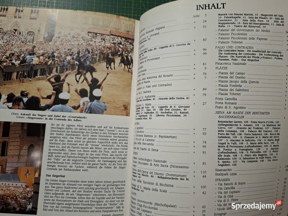 Ganz Siena Die Contraden und der Palio Piero Kraków sprzedam