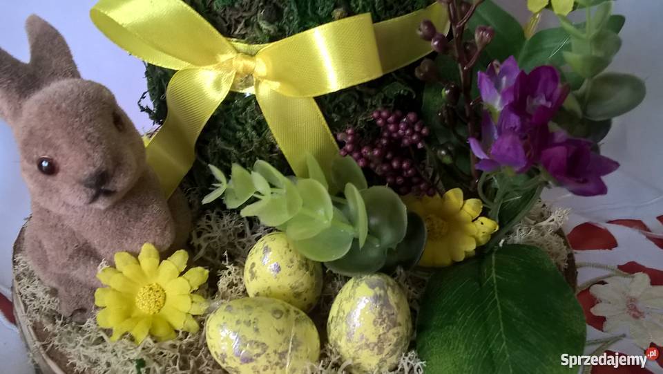stroik zając kurczak wielkanoc ozdoba hand made mazowieckie