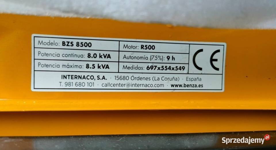 Nowy agregat prądotwórczy 85kW benza BZS8500 Agregaty prądotwórcze Zasole
