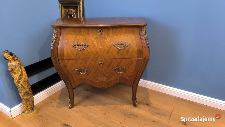 Piękna funkcjonalna intarsjowana komoda Łódź sprzedam