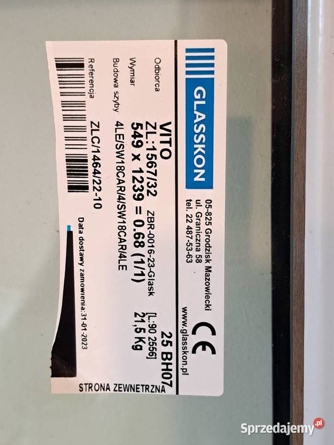 Okno GEALAN 75 X145 nowe