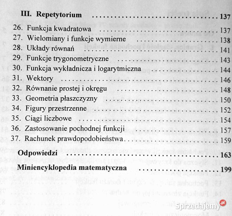 Matematyka klasy 4 szkoły średniej Stanisław miękka lubelskie Chełm