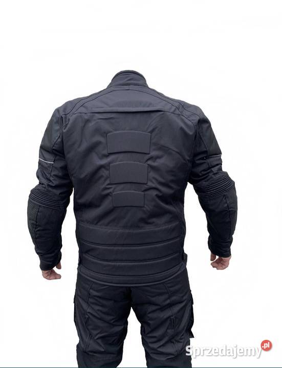 Komplet motocyklowy czarny uniwersalny spinany kombinezony lubuskie Witnica sprzedam