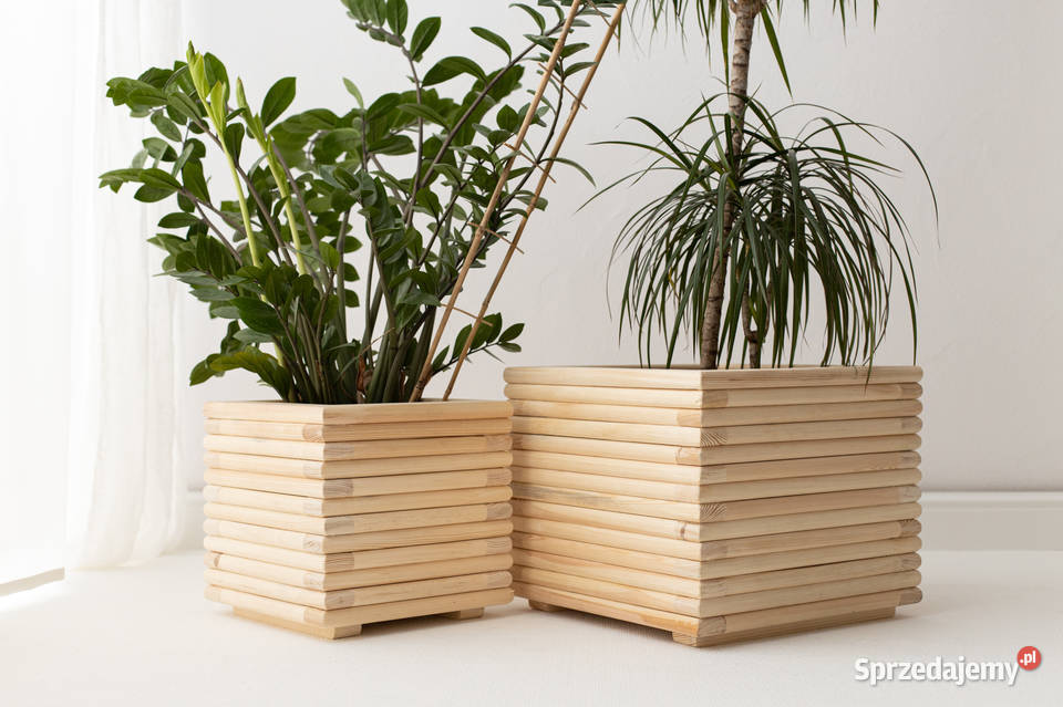 Donica osłona 3D drewniana sosnowa MAŁA profil Kalety