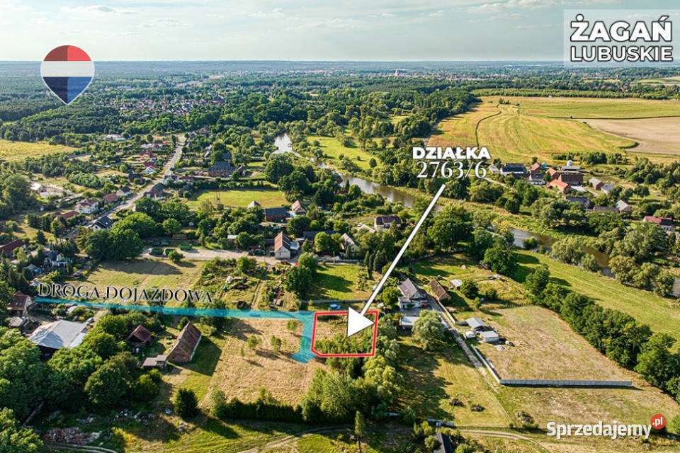 Na sprzedaż działka 1135 m Oś Moczyń Żagań budowlana Sprzedaż