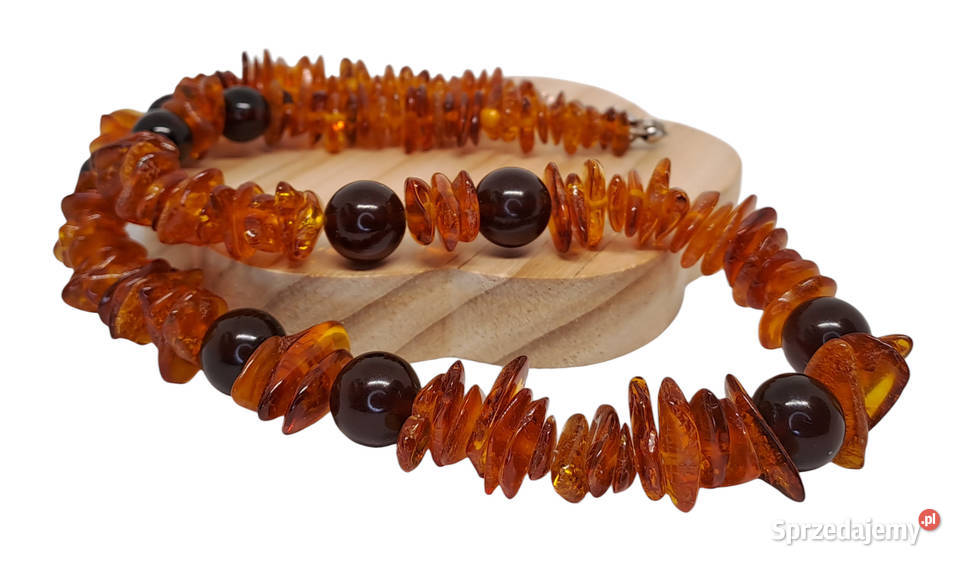 Korale bursztyn bałtycki sieczka koniakowa kulki Warszawa