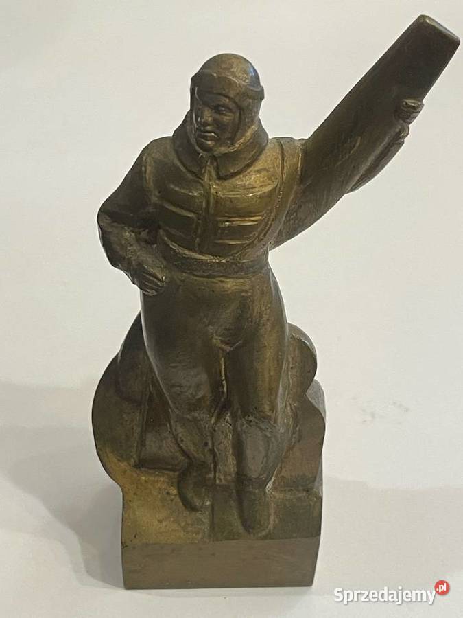 Figurka Lotnika z brązu Pozostałe Kraków