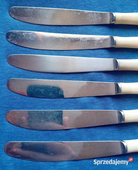 Komplet 6 noży stołowych ze stali nierdzewnej z Koźminek sprzedam