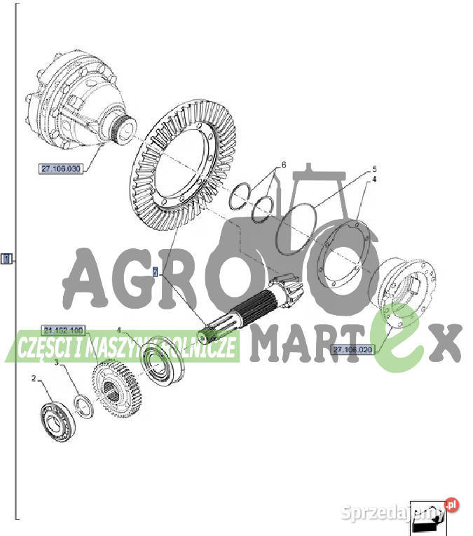 51591952 48174015 KOŁO ZĘBATE STOŻKOWE CNH sprzedam