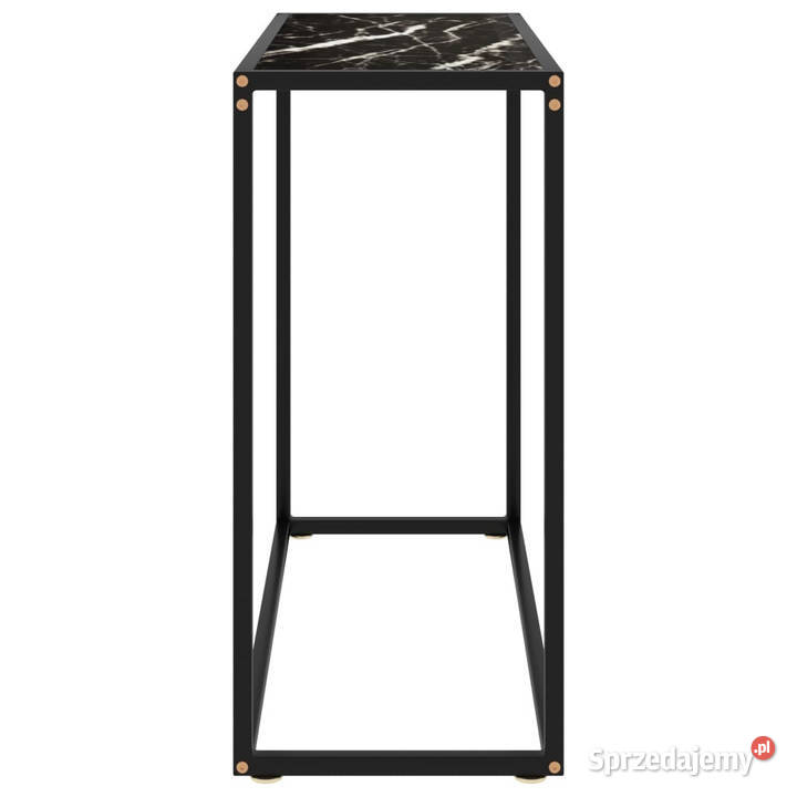Stolik konsolowy czarny 80x35x75 szkło hartowane Stoły Warszawa